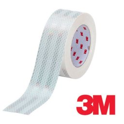 Banda reflectorizanta 3M argintie, 4,8 cm, adeziva, rezistenta la apa