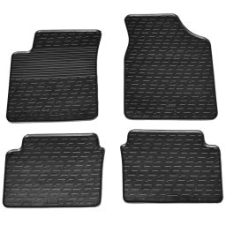 Covorase auto cauciuc Hyundai i10 2008-2013 Gledring, negre, set 4 buc