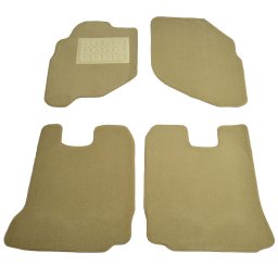 Covorase auto din mocheta bej pentru Honda City 2002-2007, set 4 piese