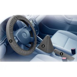 Set huse protectie auto pentru service, 3 piese pentru volan, schimbator si frana