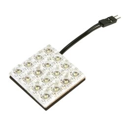 Panou LED auto cu 16 Hyper-Led rosu 12V, 35x35 mm