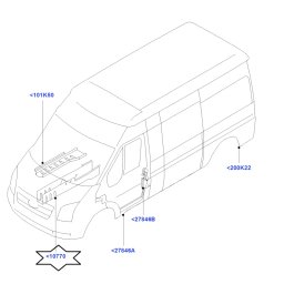 Lonjeron stanga fata original Ford Transit 2006+ cod 1842331