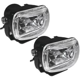 Set proiectoare auto rectangulare albe Carpoint 12V cu bec H3, 2 buc