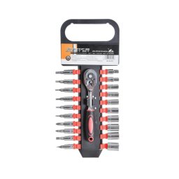 Trusa chei 22 piese cu clichet 1/4, tubulare si Torx, Automax