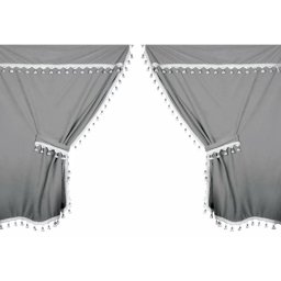 Set perdele camion Premiere gri 9 piese pentru cabina standard