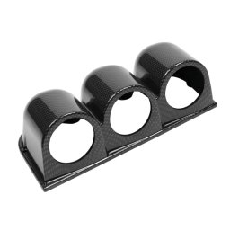 Suport triplu pentru 3 instrumente de bord 52 mm, finisaj carbon