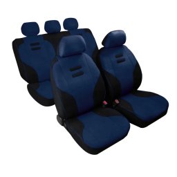Huse scaun auto Kynox 9 piese, albastru inchis, pentru fata si bancheta