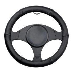 Husa volan auto din piele neagra, universala, 35-37 cm