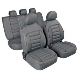 Huse scaun auto sport gri De-Luxe jacquard 9 piese, universale