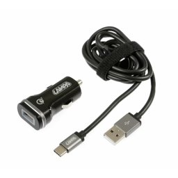 Incarcator auto rapid USB-C Quick Charge 18W 3000mA, 12/24V, cablu 100 cm