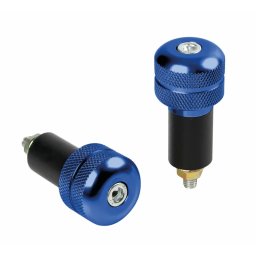 Capete ghidon moto universale din aluminiu SU-4, 2 buc, albastru, 17/23 mm