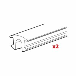Set 2 cauciucuri inferioare pentru bare portbagaj Nordrive, 125 cm