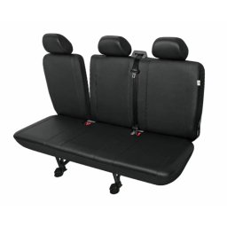 Huse scaun furgoneta 3 locuri DV3 Split, piele ecologica neagra
