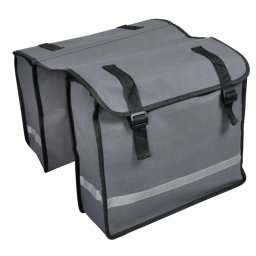 Geanta dubla pentru portbagaj spate bicicleta Basik BP-1, 16L, gri