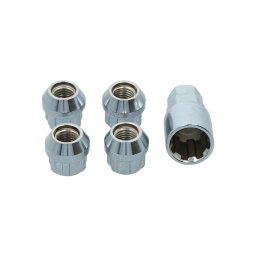 Set piulite antifurt auto Carpoint M12x1,5 conic tip F pentru jante