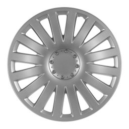 Set 4 capace roti 13 inch Smart argintii din ABS rezistent Automax
