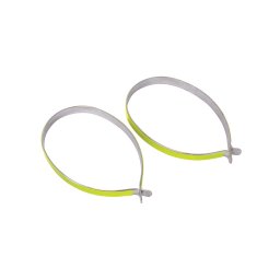 Set 2 cleme reflectorizante pentru biciclisti cu insertie metalica