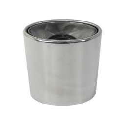 Ornament toba auto Carpoint din inox, model rotund, 45-60 mm, lungime 140 mm