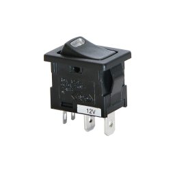 Intrerupator auto Carpoint 12V 10A On/Off cu LED rosu, 19 x 12,3 mm