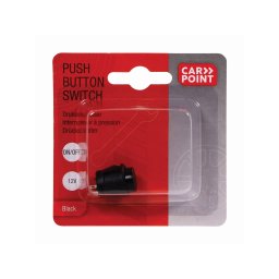 Intrerupator auto Carpoint 12V 20A rotund, cu revenire, negru 16,10 mm