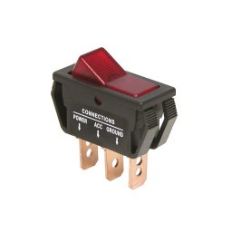 Intrerupator auto Carpoint 12V 20A On/Off rosu cu 3 papuci electrici