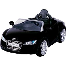 Masinuta electrica Audi R8 Spyder cu telecomanda, MP3 si acumulator 6V, negru