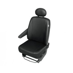 Husa scaun sofer din imitatie piele neagra pentru Renault Trafic, Vivaro