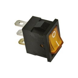 Intrerupator auto mini Carpoint 12V 15A cu LED portocaliu si 3 pini