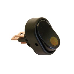 Intrerupator auto Carpoint 12V 30A cu LED galben, 3 papuci, 31,2 x 20 mm
