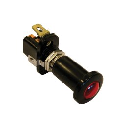 Intrerupator auto Carpoint 12V 10A cu lumina rosie si bec 12V 2W