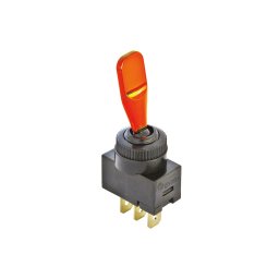 Intrerupator auto Carpoint 12V 20A ON/OFF portocaliu cu 2 papuci