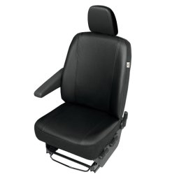 Husa scaun sofer Ford Transit Custom, imitatie piele neagra