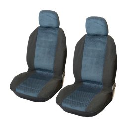Huse scaune auto Denver fata, set 4 piese, albastru, compatibile airbag