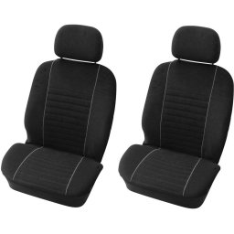 Huse scaune auto fata Carpoint Velour, set 4 piese, negre