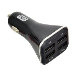 Incarcator auto USB Carpoint cu 4 porturi, 12V/24V, iesire 5V 6.8A