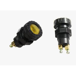 Lumina martor portocalie 12V 2W cu bec Ba9s, Ø24 mm