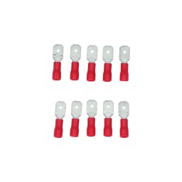 Set 10 papuci electrici tata Carpoint 6,3x0,8 mm rosu, lungime 20,7 mm