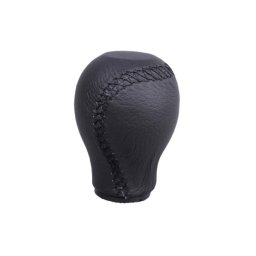 Nuca schimbator viteze universala din piele neagra cu cusatura rosie, 72 mm