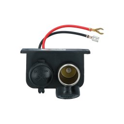 Priza auto dubla Carpoint 12-24V, max. 15A, cu cablu 15 cm
