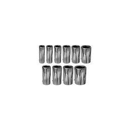 Ornament toba cromat Streetwize rotund, montaj cu cleme, 140x57x54 mm