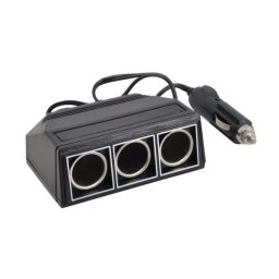 Priza auto tripla 12V Automax, 3 iesiri, cablu 80 cm, max. 100W