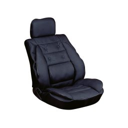 Husa scaun auto Carpoint pentru fata, cu suport lombar, neagra