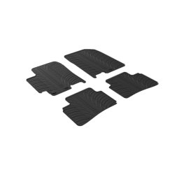 Set covorase auto din cauciuc pentru Kia Rio si Stonic, negre, Gledring