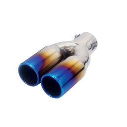 Ornament toba dublu cromat Automax, intrare 38 mm, iesiri 63 mm