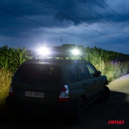 Proiector auto LED AMIO 12-24V, 26 LED 3030, 2080 lm, 110x110 mm