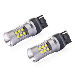 Set 2 becuri LED auto AMIO T20 W21W 12-24V, 24 SMD 3030, 800 lm