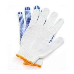 Manusi de protectie aderente, bumbac 75% si poliester 25%, palma PVC