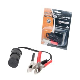 Priza bricheta auto Automax 12/24V cu clesti pentru baterie, max. 10A