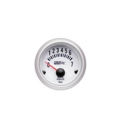 Ceas indicator presiune ulei auto Sumex Race Sport, alb, 52 mm, 12V, iluminat