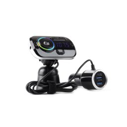 Modulator FM Bluetooth auto cu incarcare rapida QC 3.0 si 2,4A Amio BT-03